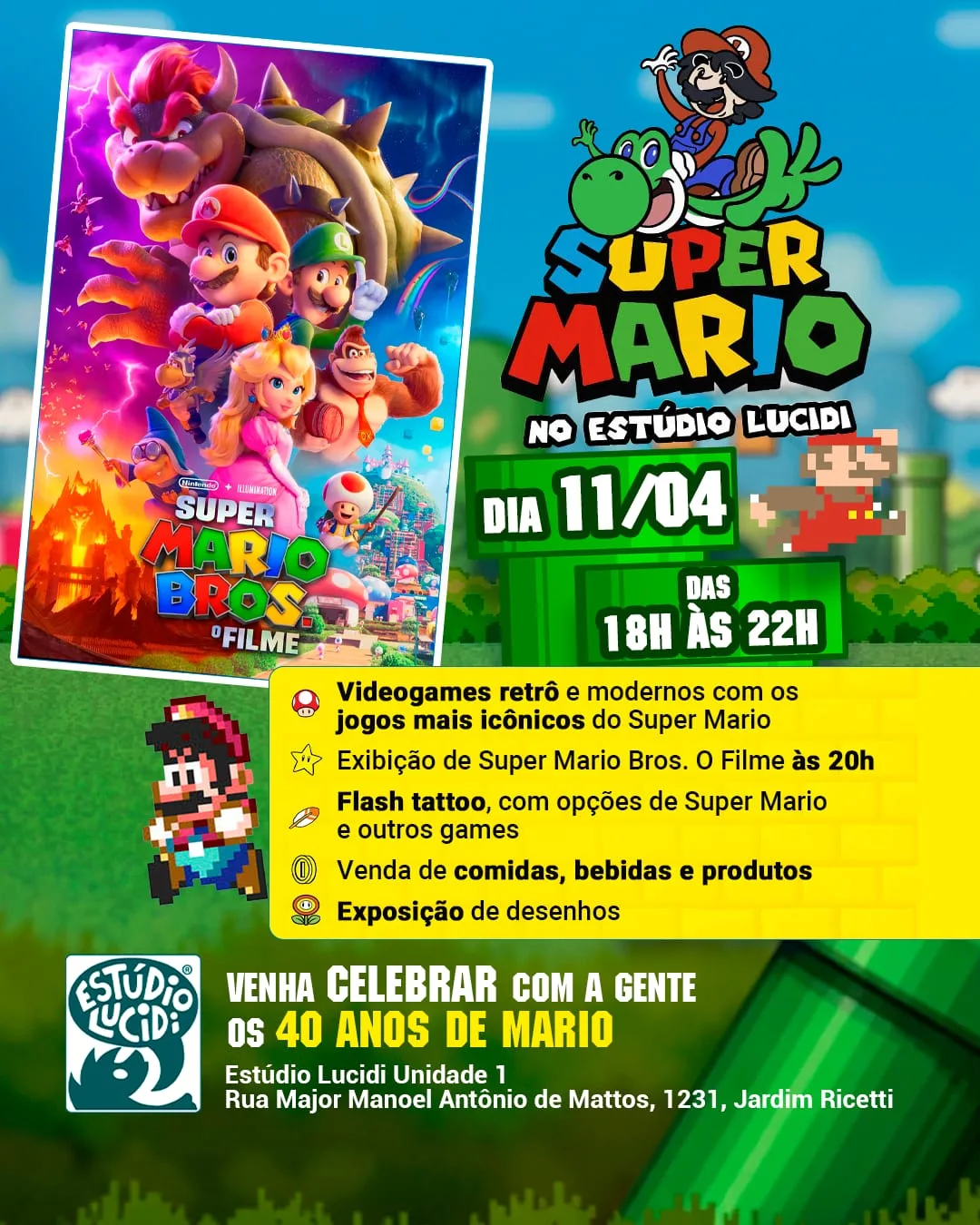 SUPER MARIO NO ESTÚDIO LUCIDI